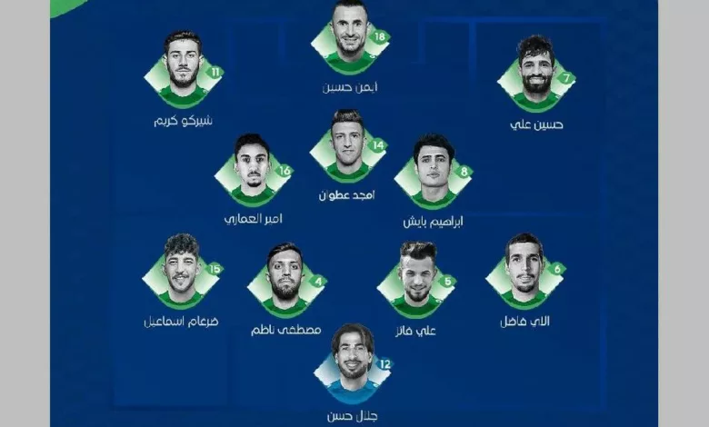 تشكيلة المنتخب العراقي بمواجهة العماني في نهائي خليجي البصرة